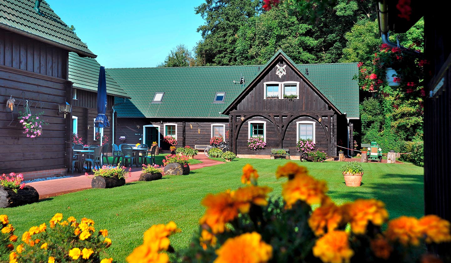 Spreewald Pension in Burg Spreewald mit Restaurant: Kräutermühlenhof